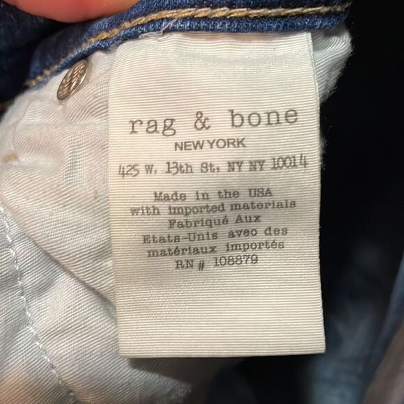 Rag & Bone Mid-Rise Ankle Skinny in Hampton - Picture 11 of 12